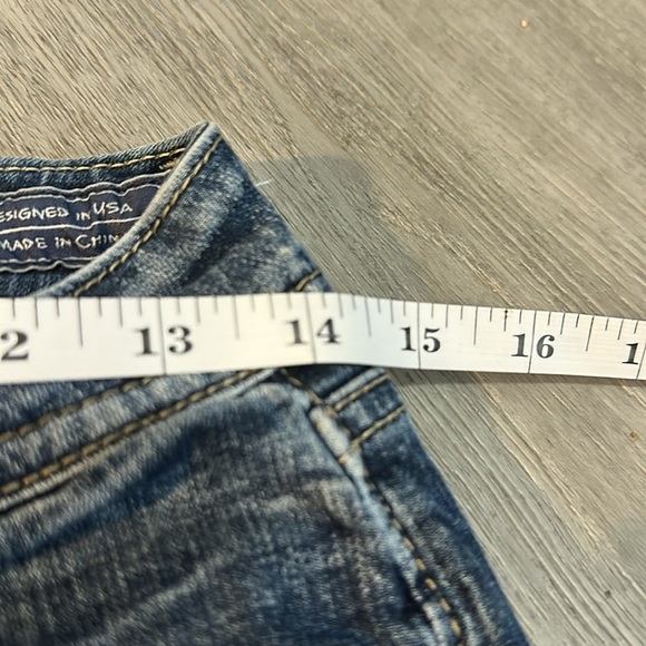 Miss Me Blue Skinny Jeans with Vintage Fading - Picture 6 of 10